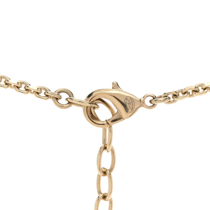 Chanel Metal Crystal Pearl CC Necklace Gold Pink 5 of 6