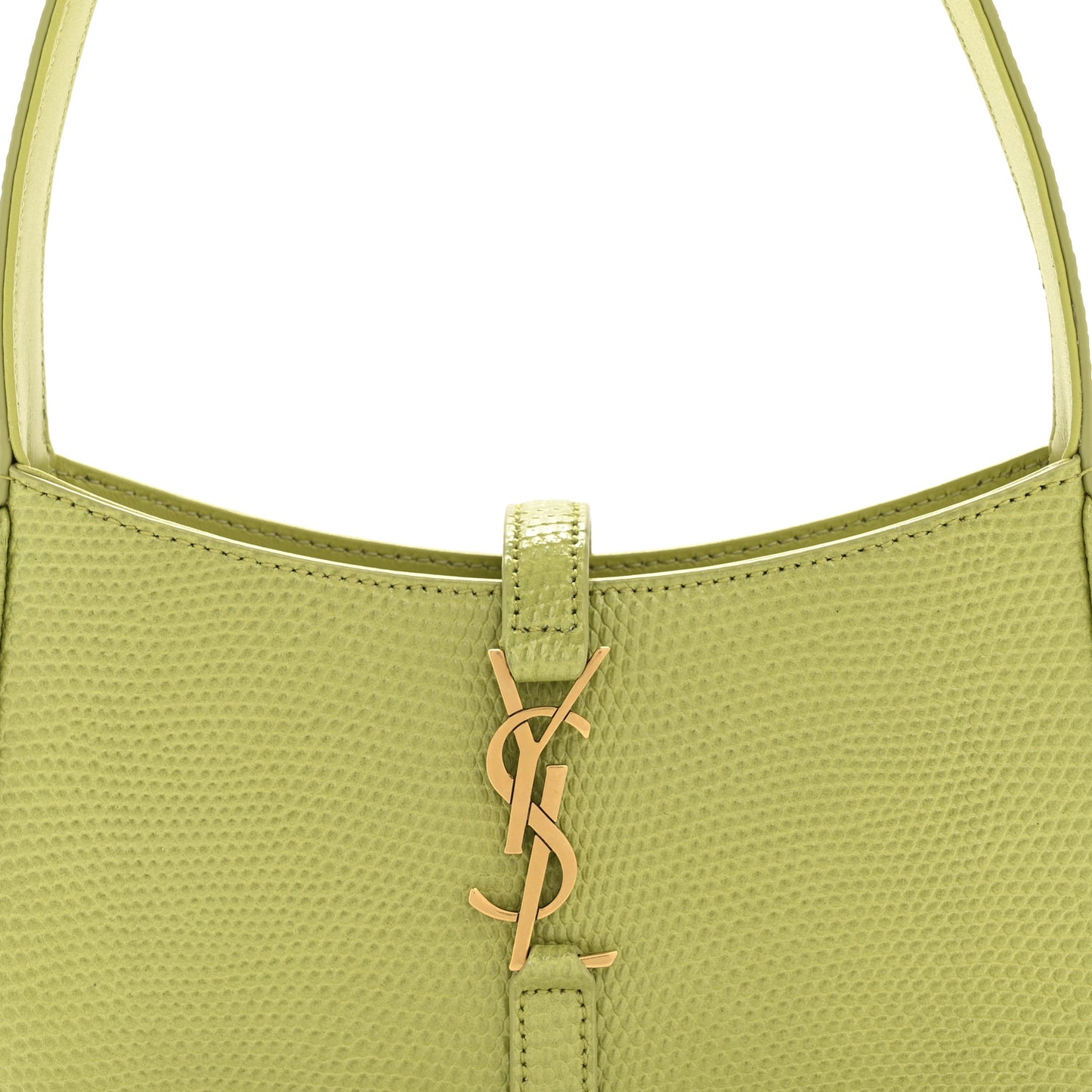 Calfskin Lizard Embossed Le 5 A 7 Mini Hobo Dull Lime