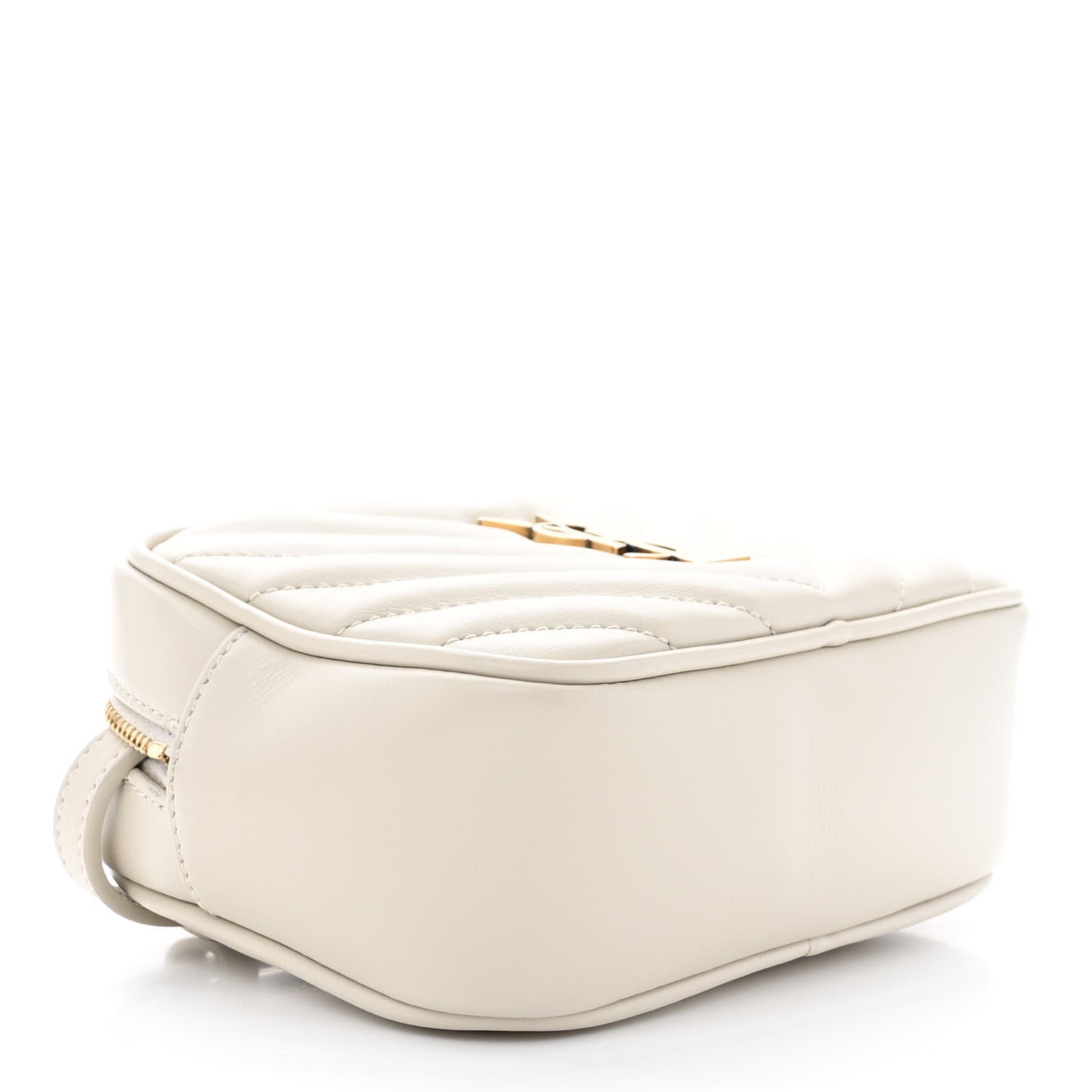 Saint Laurent Calfskin Matelasse Monogram Lou Belt Bag Ivory 4 of 14