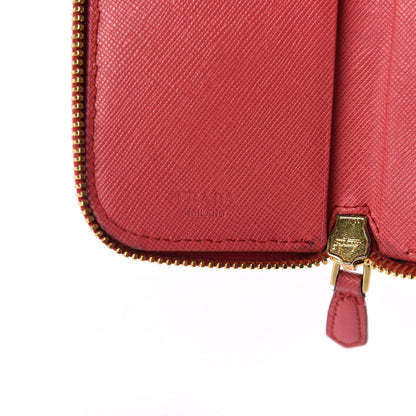 Prada Saffiano Metal Zip Around 6 Key Holder Ibisco 6 of 11