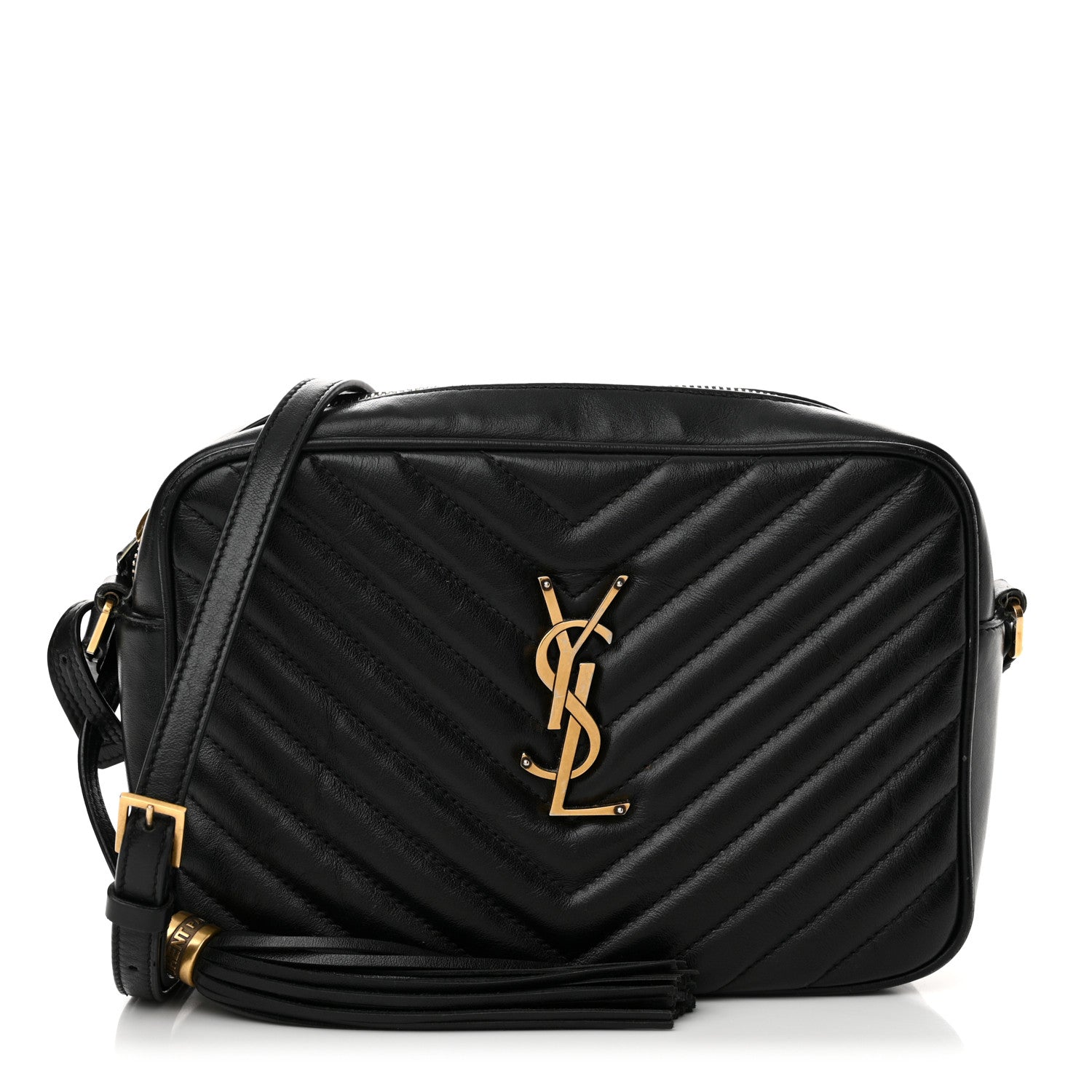 Saint Laurent Calfskin Matelasse Monogram Lou Camera Bag Black 1 of 14