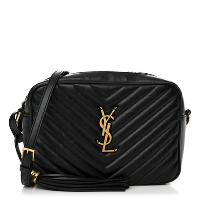 Saint Laurent Calfskin Matelasse Monogram Lou Camera Bag Black 1 of 14