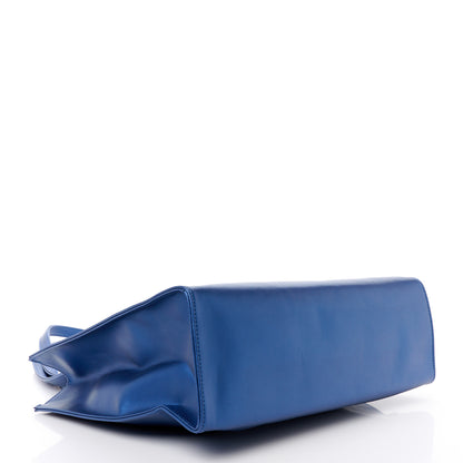 Telfar Metallic Vegan Leather Medium Shopping Bag Cobalt 4 of 12