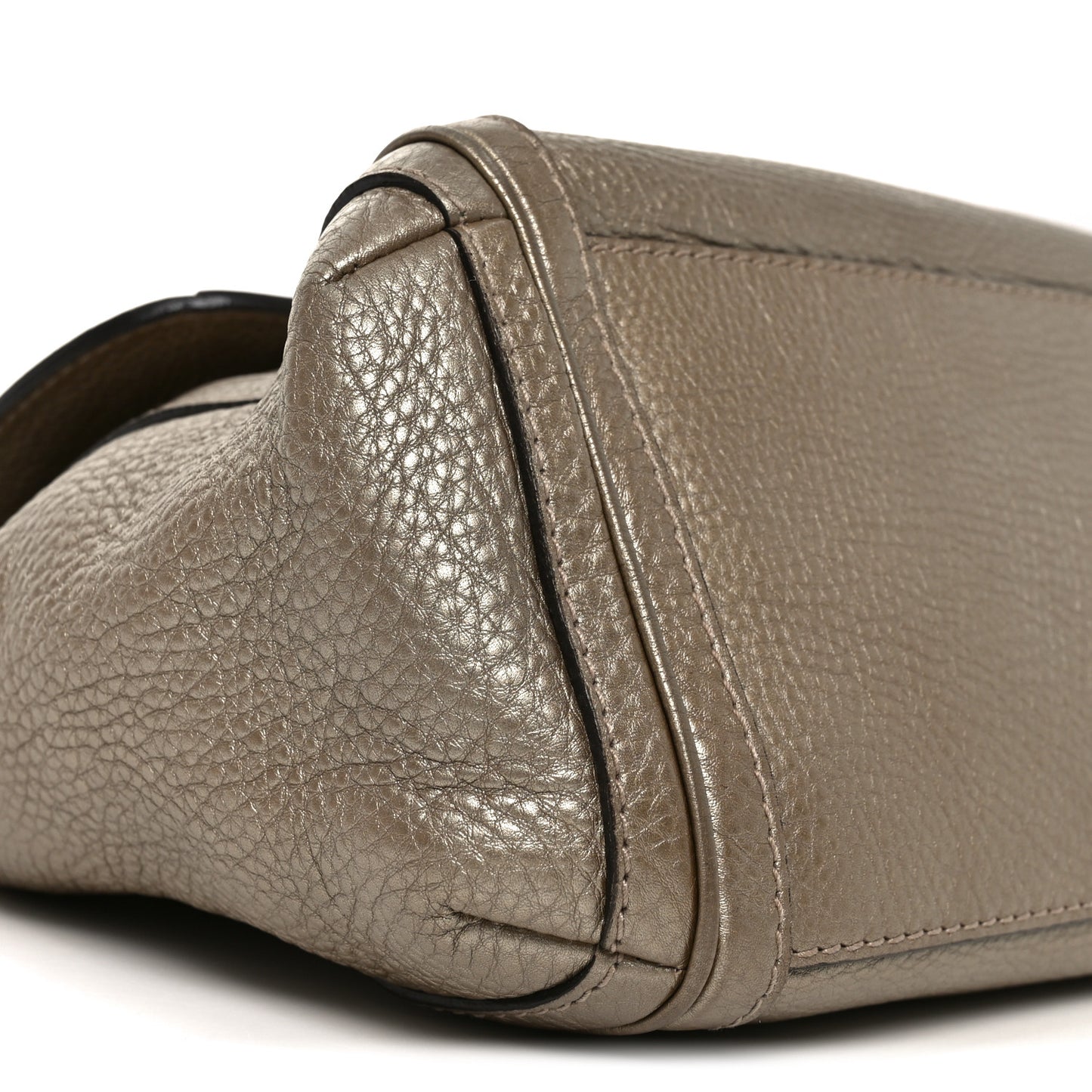 Monogram Calfskin Medium Bella Flap Bag Beige Ebony Champagne