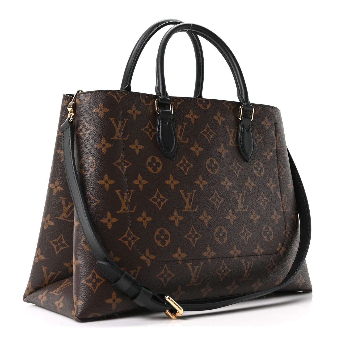 Monogram Flower Tote Black