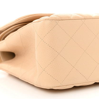 Chanel Caviar Quilted Jumbo Double Flap Beige Clair 9 of 11