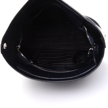 Prada Vitello Daino Logo Crossbody Bag Baltico 5 of 10