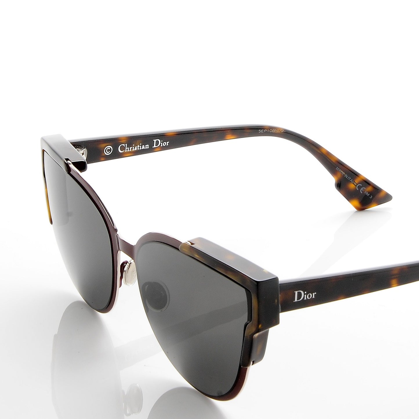 Acetate WildlyDior Sunglasses Dark Red Tortoise