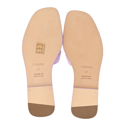 Hermes Epsom Oran Sandals 40 Violet Amethyste 5 of 9