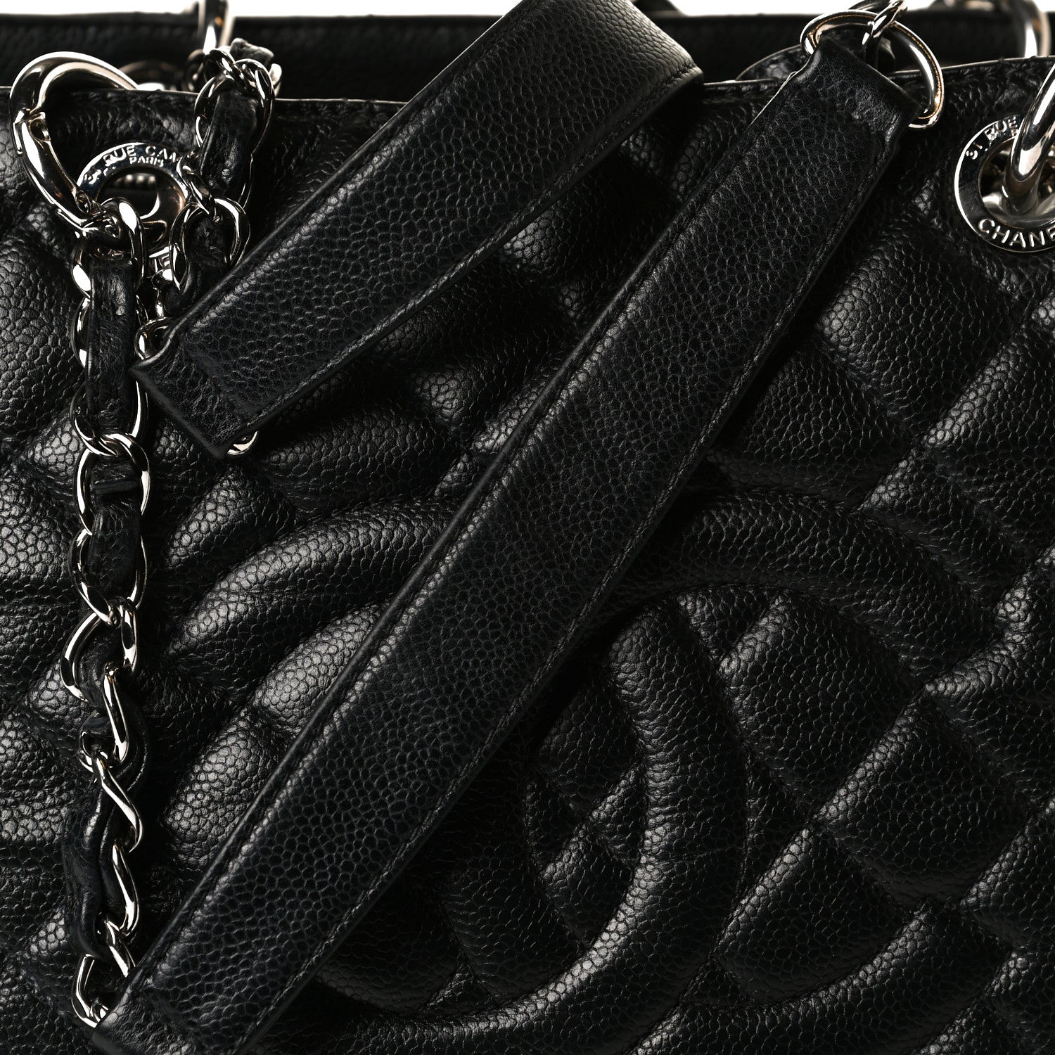 Chanel Caviar Quilted Grand Shopping Tote GST Black 14 of 16