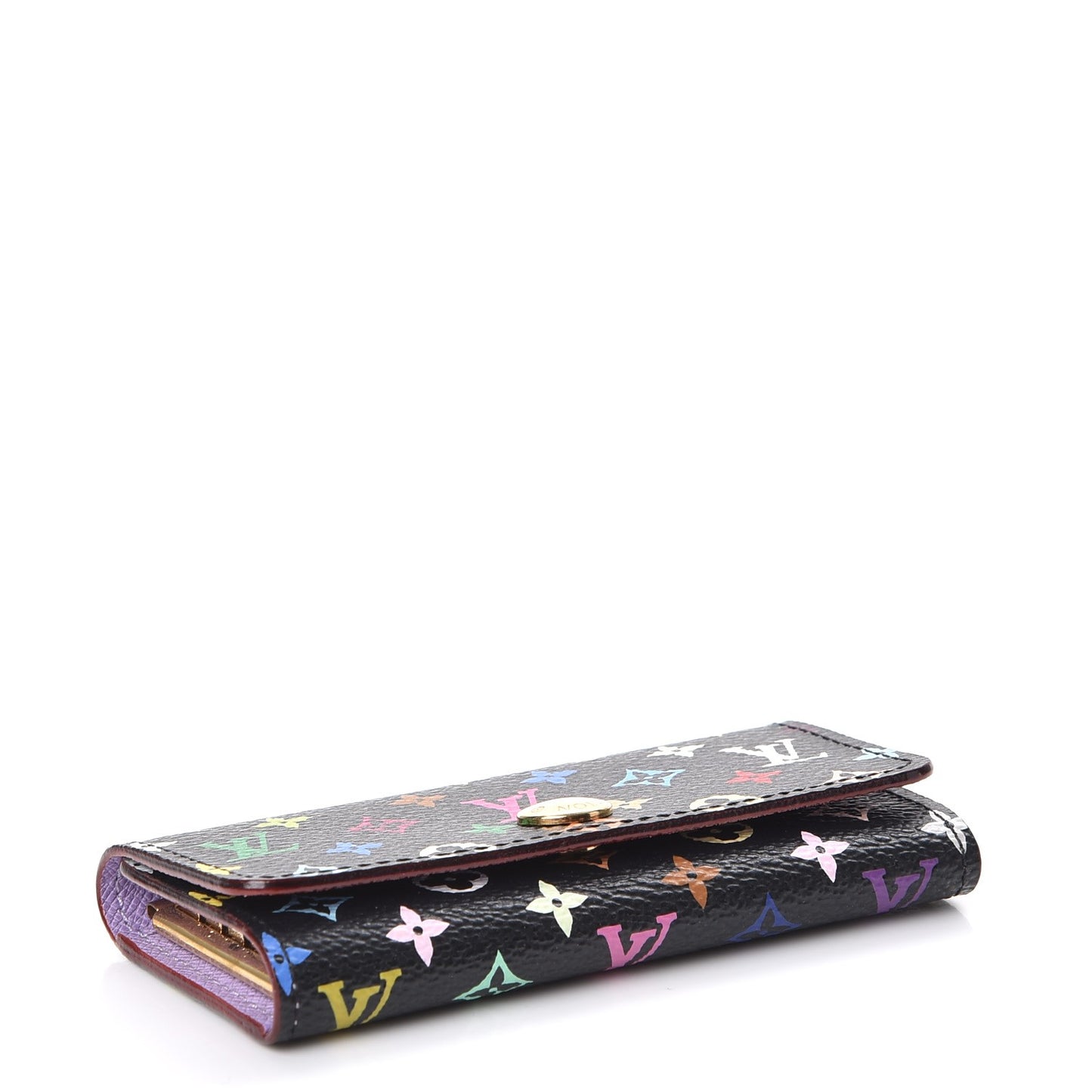 Monogram Multicolor Multicles 4 Key Holder Black Violet