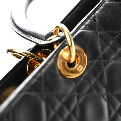 Christian Dior Lambskin Cannage Large Lady Dior Black 11 of 16