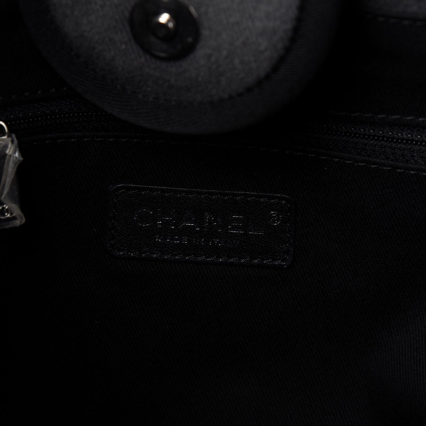 Canvas Sequin Large Deauville Tote Charcoal