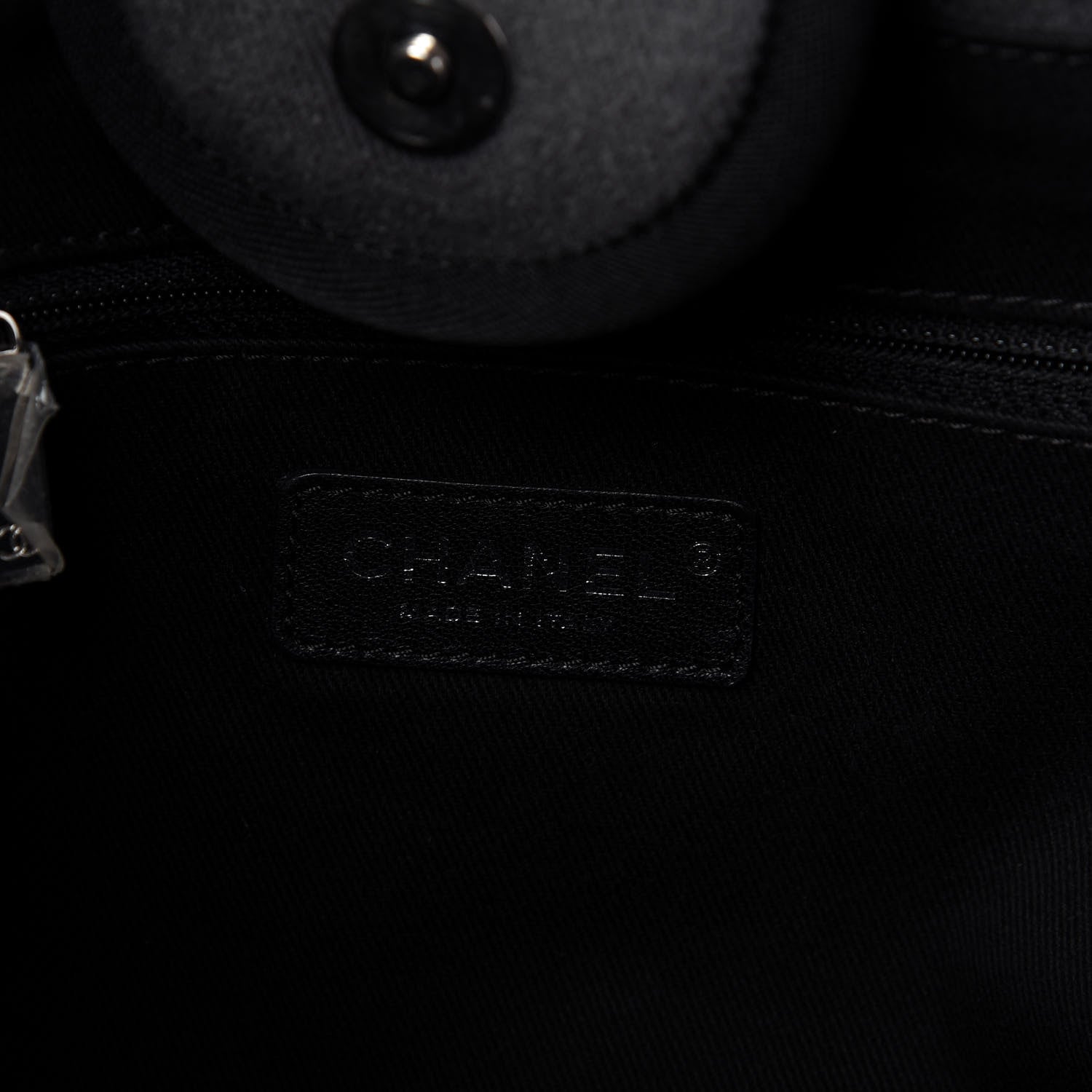 Chanel Canvas Sequin Large Deauville Tote Charcoal 8 of 10