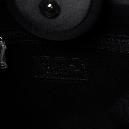 Chanel Canvas Sequin Large Deauville Tote Charcoal 8 of 10