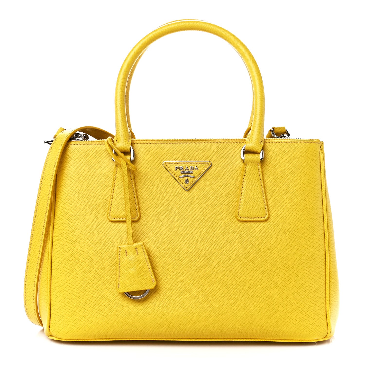 Prada Saffiano Small Galleria Double Zip Tote Soleil 1 of 13