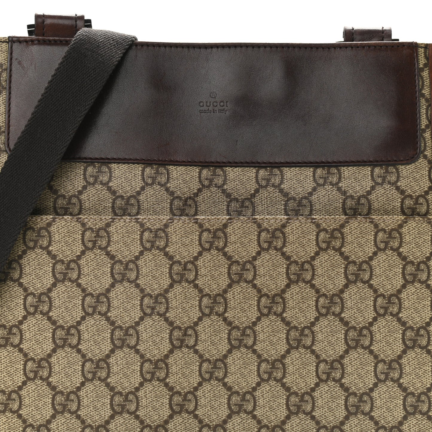 Monogram Messenger Crossbody Bag Dark Brown