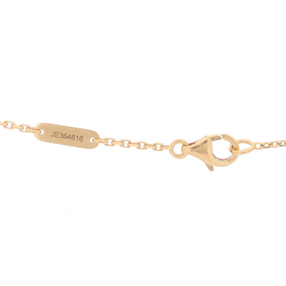 Van Cleef & Arpels 18K Rose Gold Diamond Pink Porcelain Vintage Alhambra Pendant Necklace 4 of 6