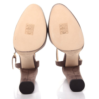 Jimmy Choo Suede Maple 125 Pumps 38 Stone 6 of 10