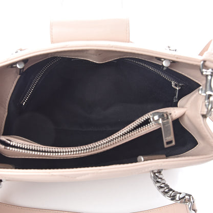 Saint Laurent Calfskin Y Quilted Monogram Small Loulou Shopper Marble Pink 5 of 10