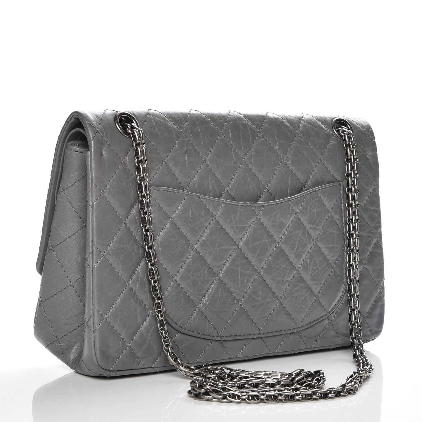 Aged Calfskin Quilted 2.55 Reissue 226 Flap Grey