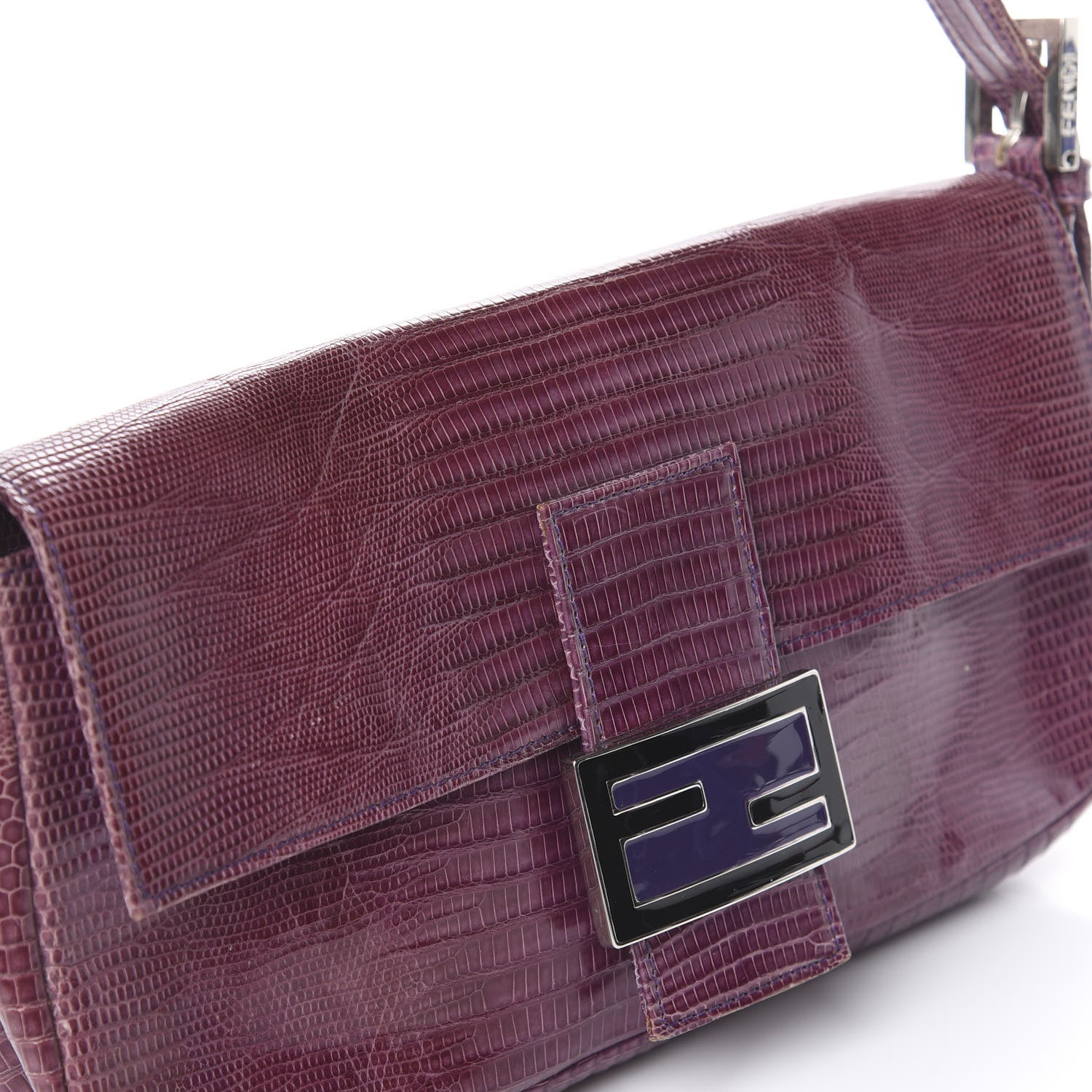 Fendi Lizard Baguette Purple 10 of 12