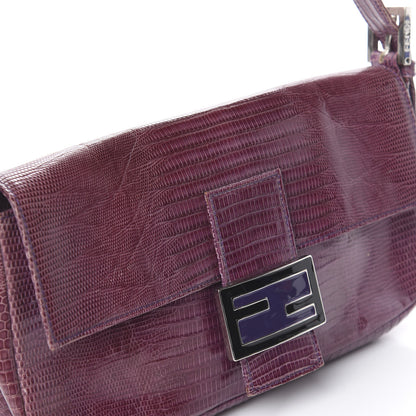 Fendi Lizard Baguette Purple 10 of 12