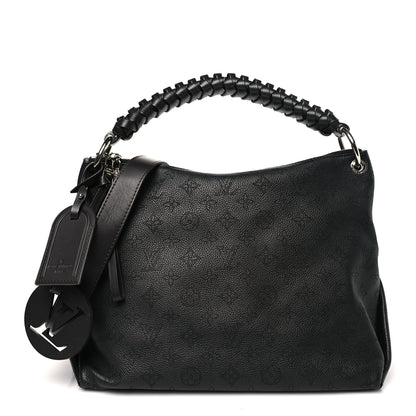 Louis Vuitton Mahina Beaubourg Hobo MM Black 1 of 10