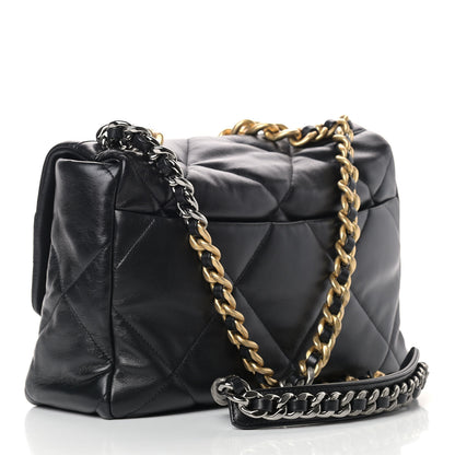 Chanel Lambskin Quilted Large Chanel 19 Flap Black 3 of 10