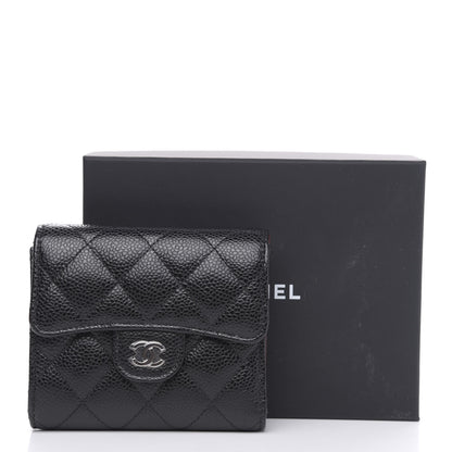 Chanel Caviar Quilted Compact Flap Wallet Black 9 of 9