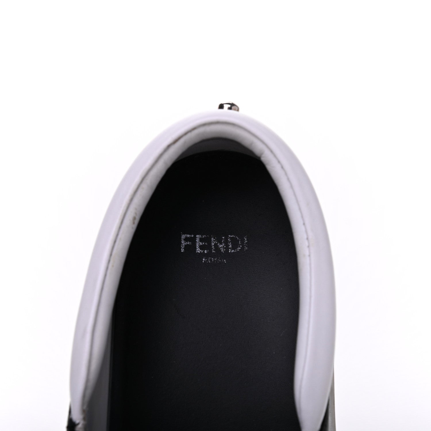Fendi Calfskin Studded Karlito Slip On Sneaker 36 Black 9 of 24