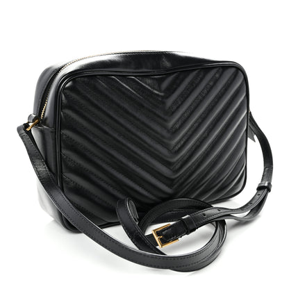 Saint Laurent Calfskin Matelasse Monogram Lou Camera Bag Black 3 of 10