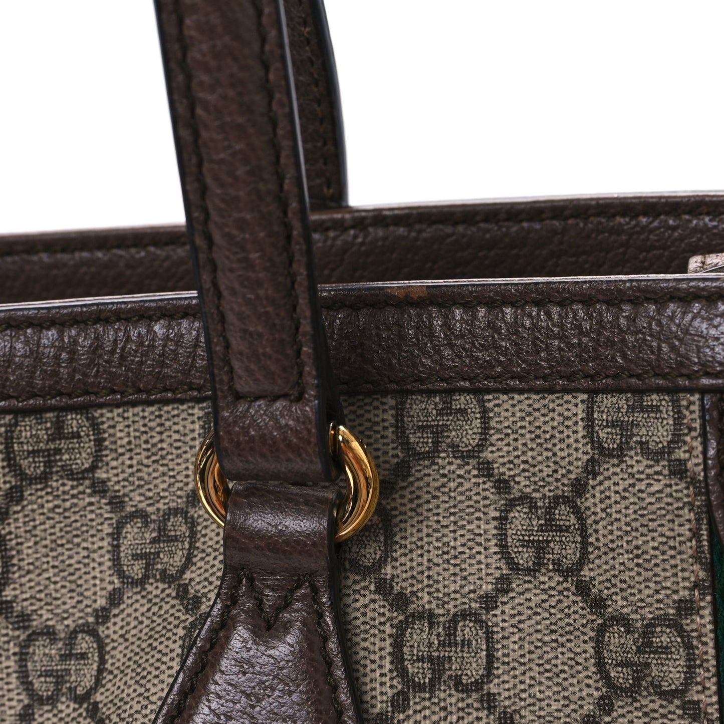 GG Supreme Monogram Medium Ophidia Shopping Tote Brown