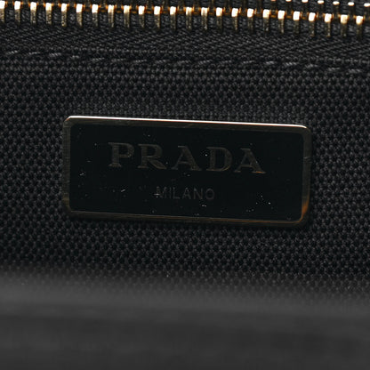 Prada Wicker Canvas Shoulder Bag Naturale Black 6 of 12
