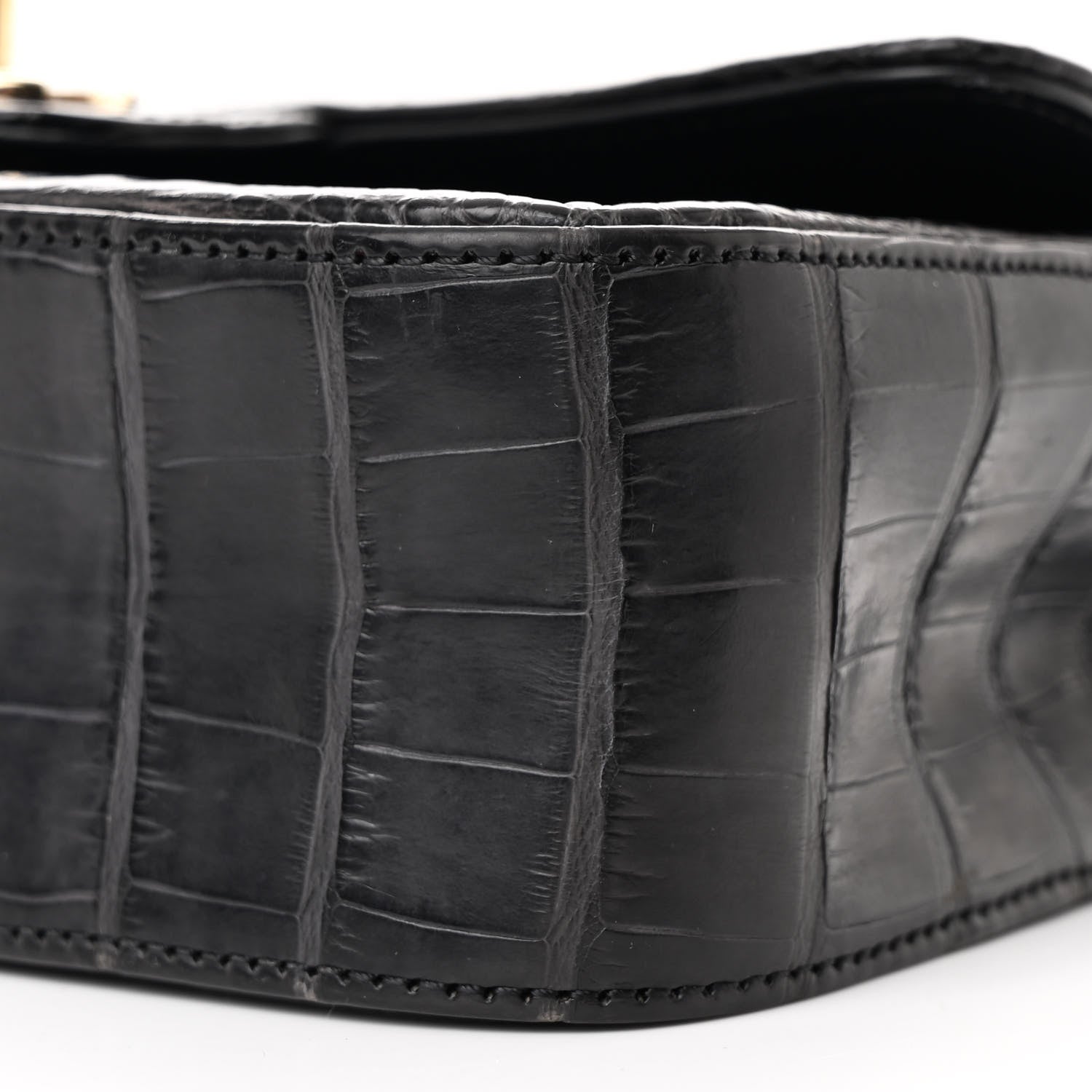 Chanel Shiny Alligator Mini Rectangular Flap Black 10 of 10