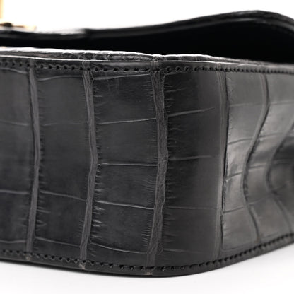 Chanel Shiny Alligator Mini Rectangular Flap Black 10 of 10