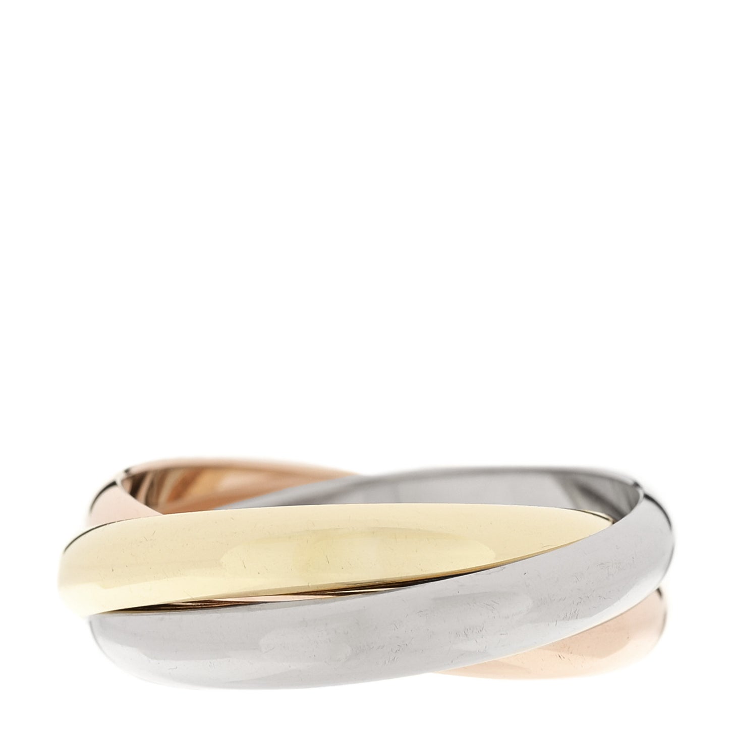 18K Pink Yellow White Gold Classic Trinity Ring 59 8.75
