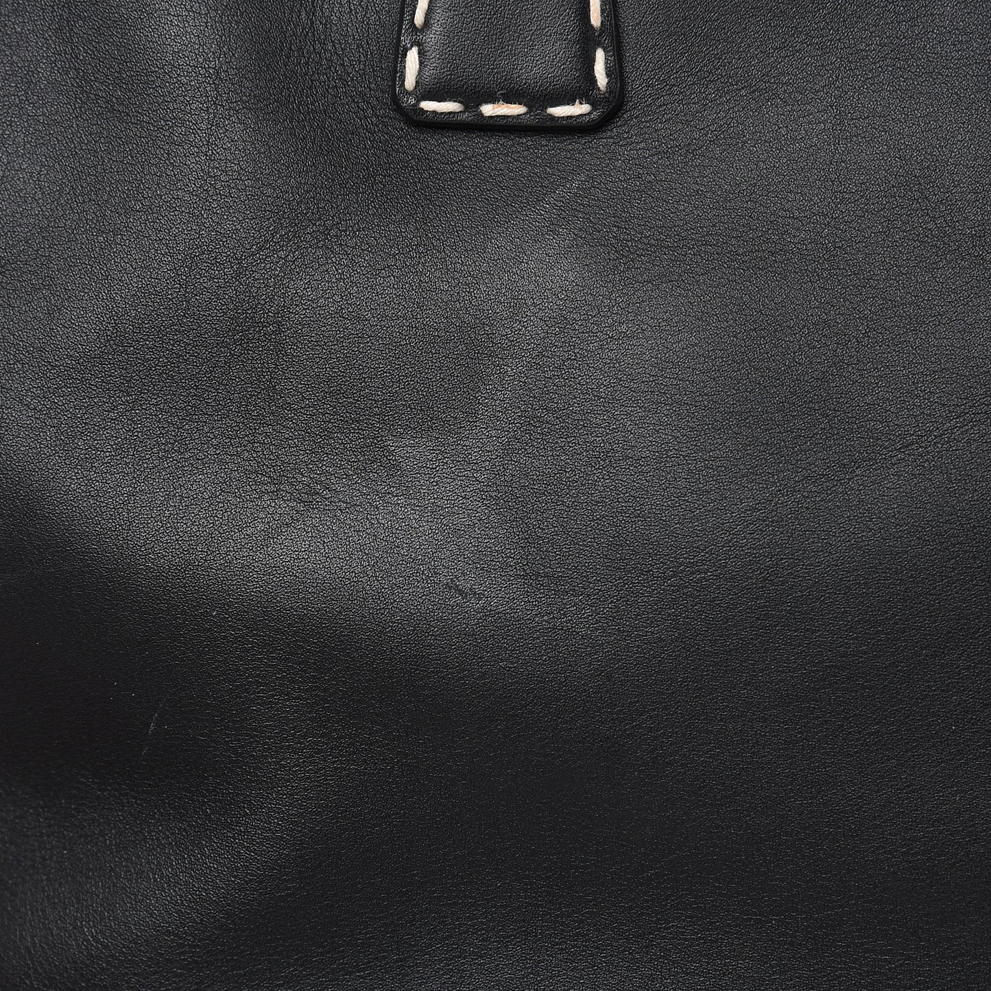 City Calf Hand Stitched Medium Galleria Double Zip Tote Black