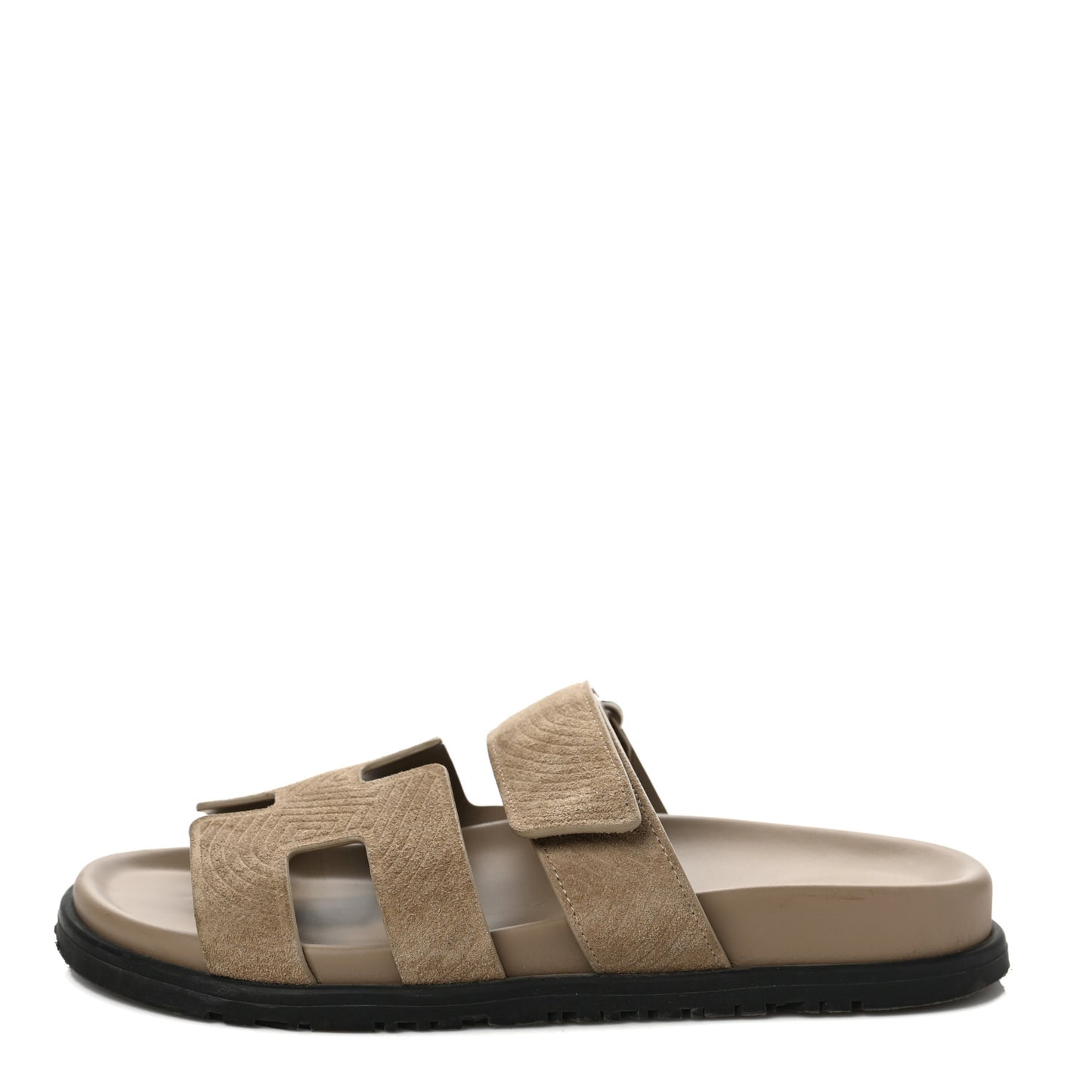 Suede Goatskin Chaine d'Ancre Womens Chypre Sandals 36 Beige Sable