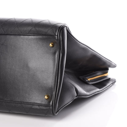 Chanel Calfskin Stitched XL Weekender Black 11 of 11