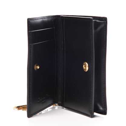 Christian Dior Lambskin Cannage Studded Lady Dior Card Holder Black 5 of 8