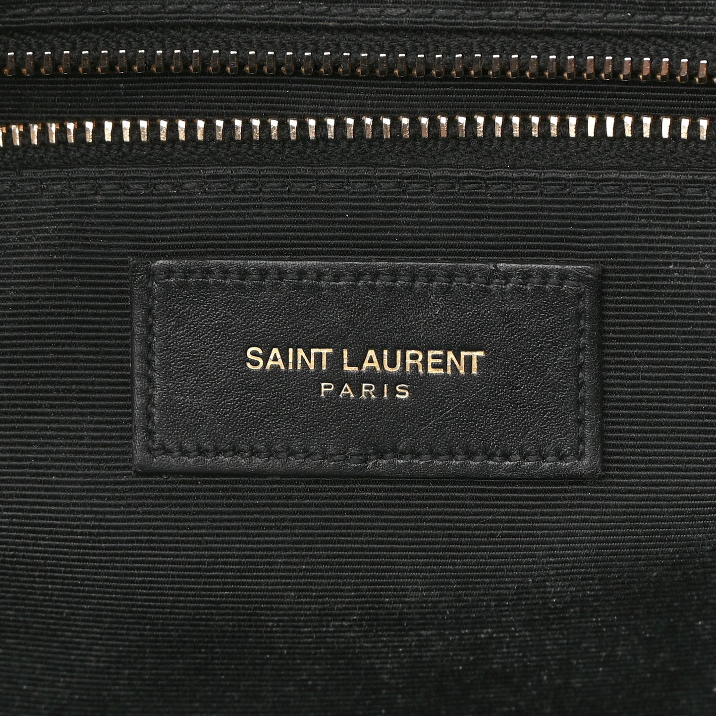 Smooth Calfskin Matelasse Chevron Large Monogram Satchel Black