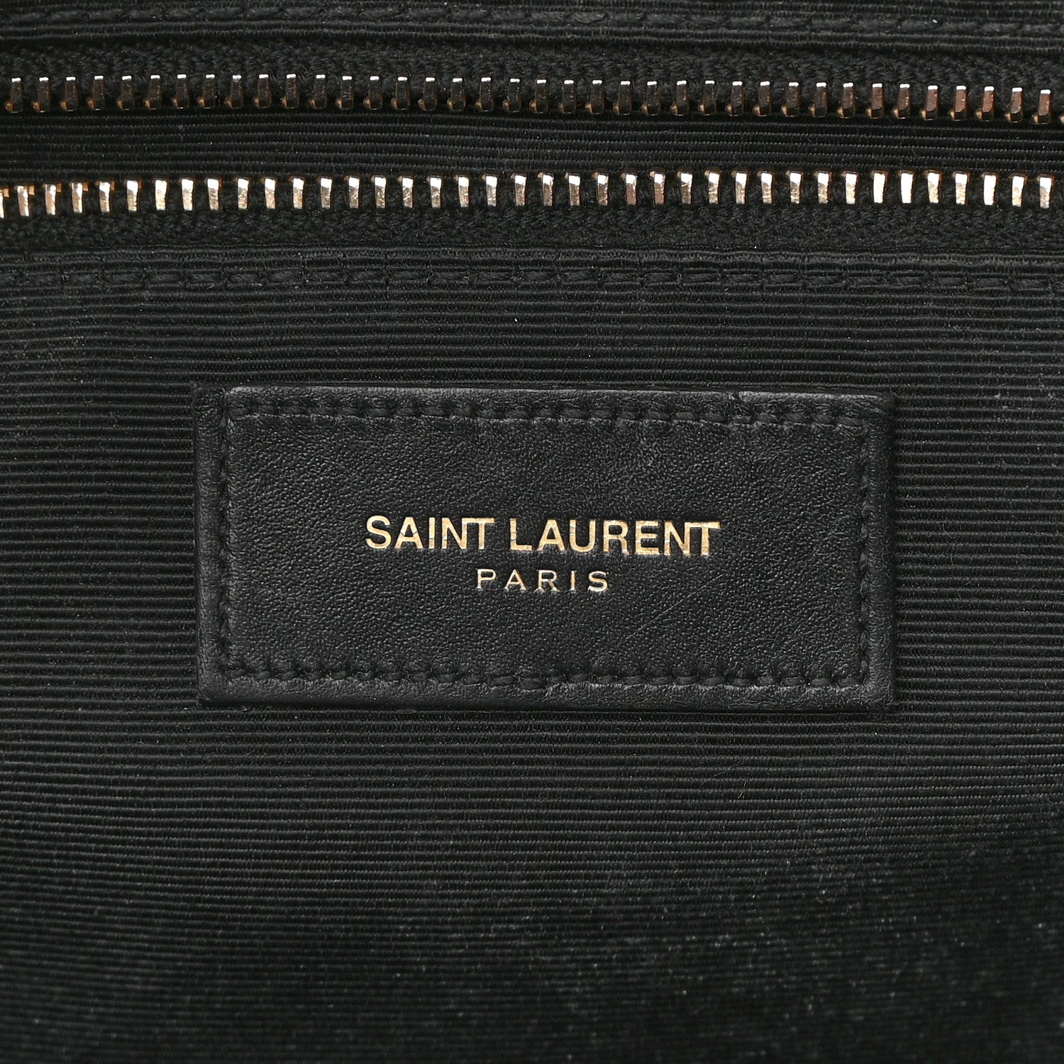 Saint Laurent Smooth Calfskin Matelasse Chevron Large Monogram Satchel Black 6 of 19
