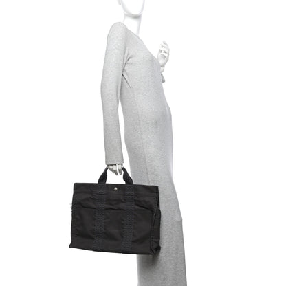 Hermes Canvas Herline PM Tote Grey 2 of 9