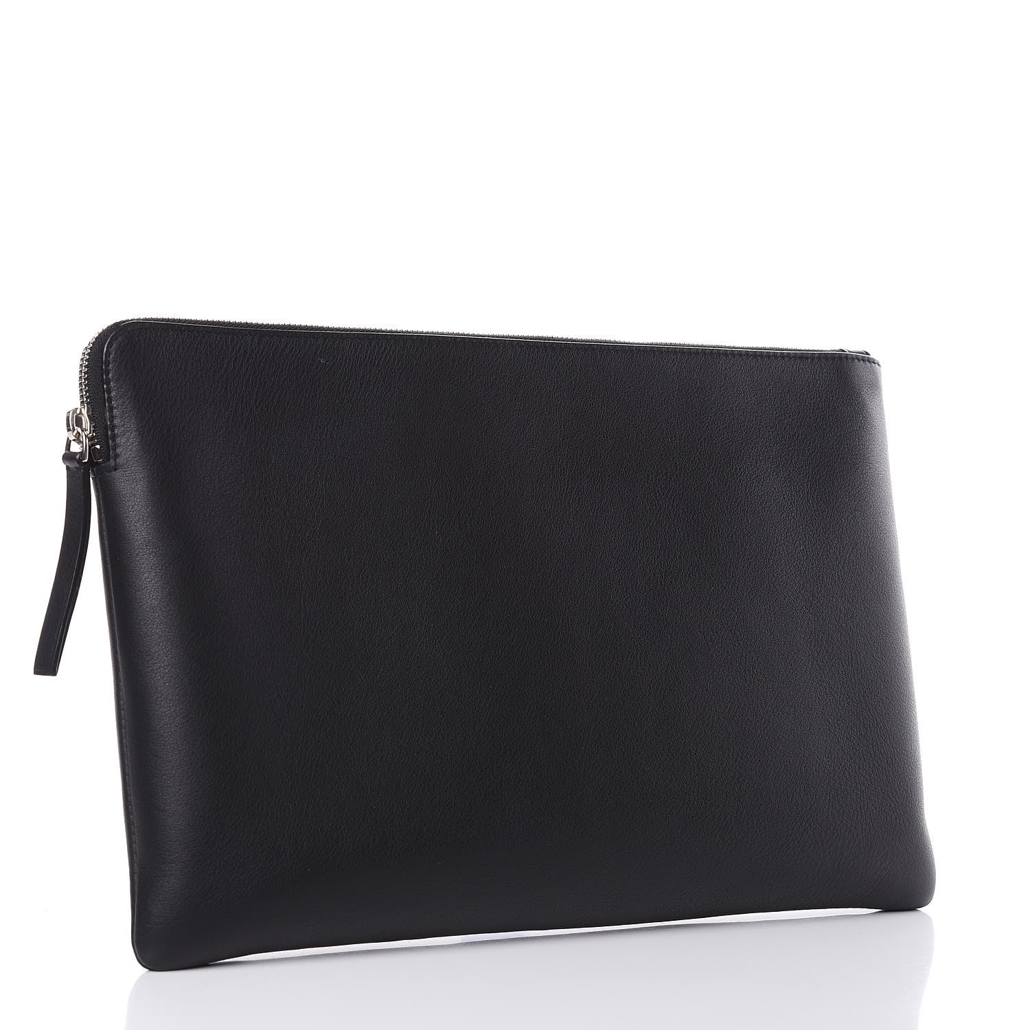 Balenciaga Smooth Calfskin Logo Large Everyday Shopping Pouch Black 3 of 8