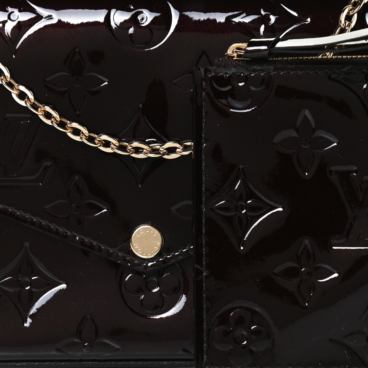 Vernis Pochette Felicie Chain Wallet Amarante