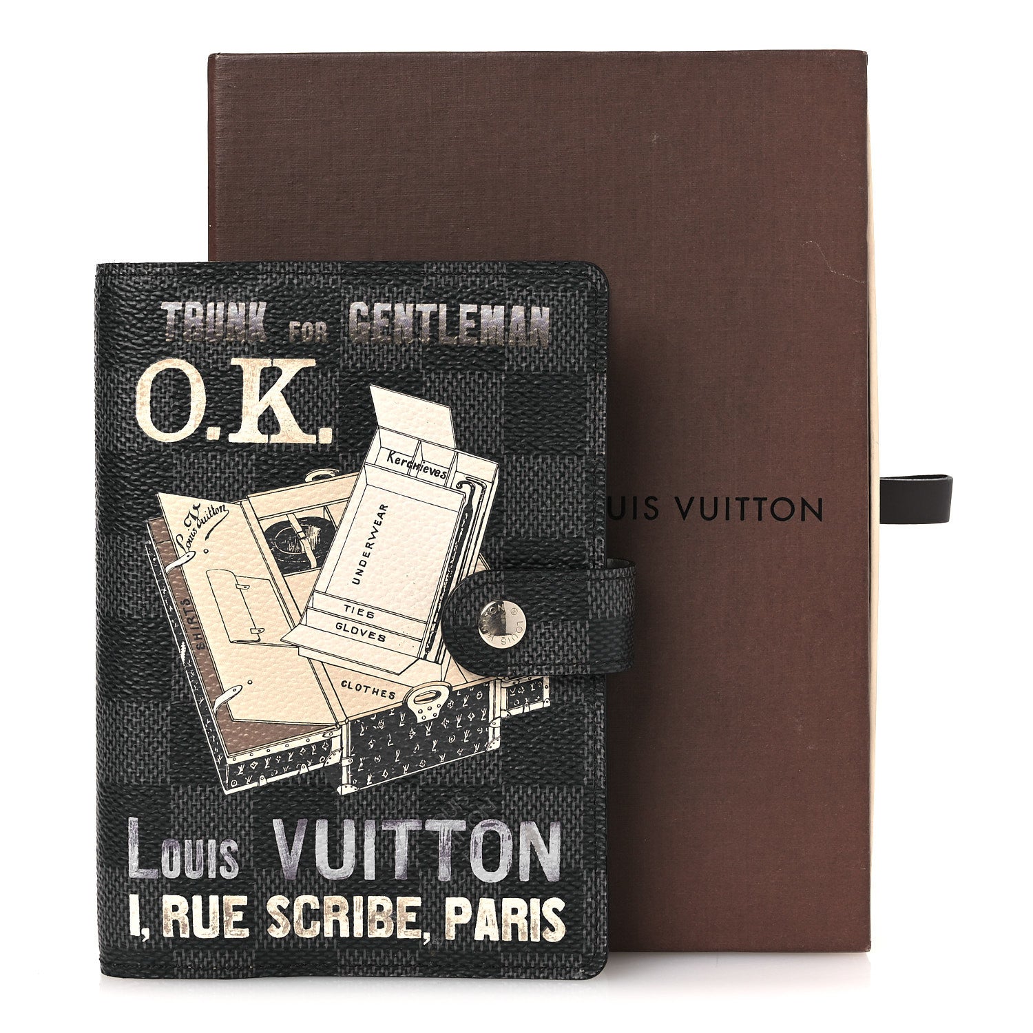 Louis Vuitton Damier Graphite Small Ring Trunks Agenda Cover 9 of 9