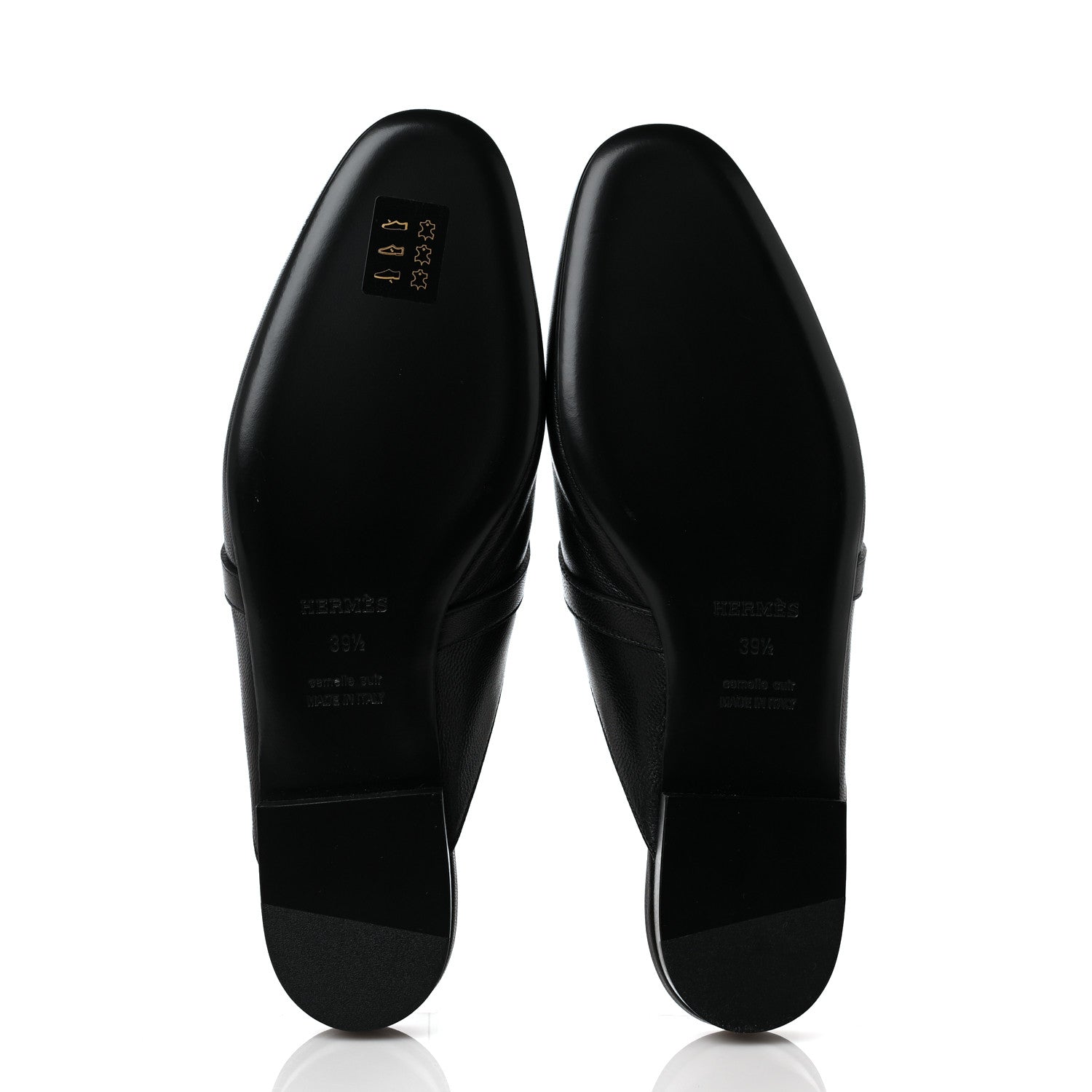 Hermes Goatskin Oz Mules 39.5 Black 5 of 9
