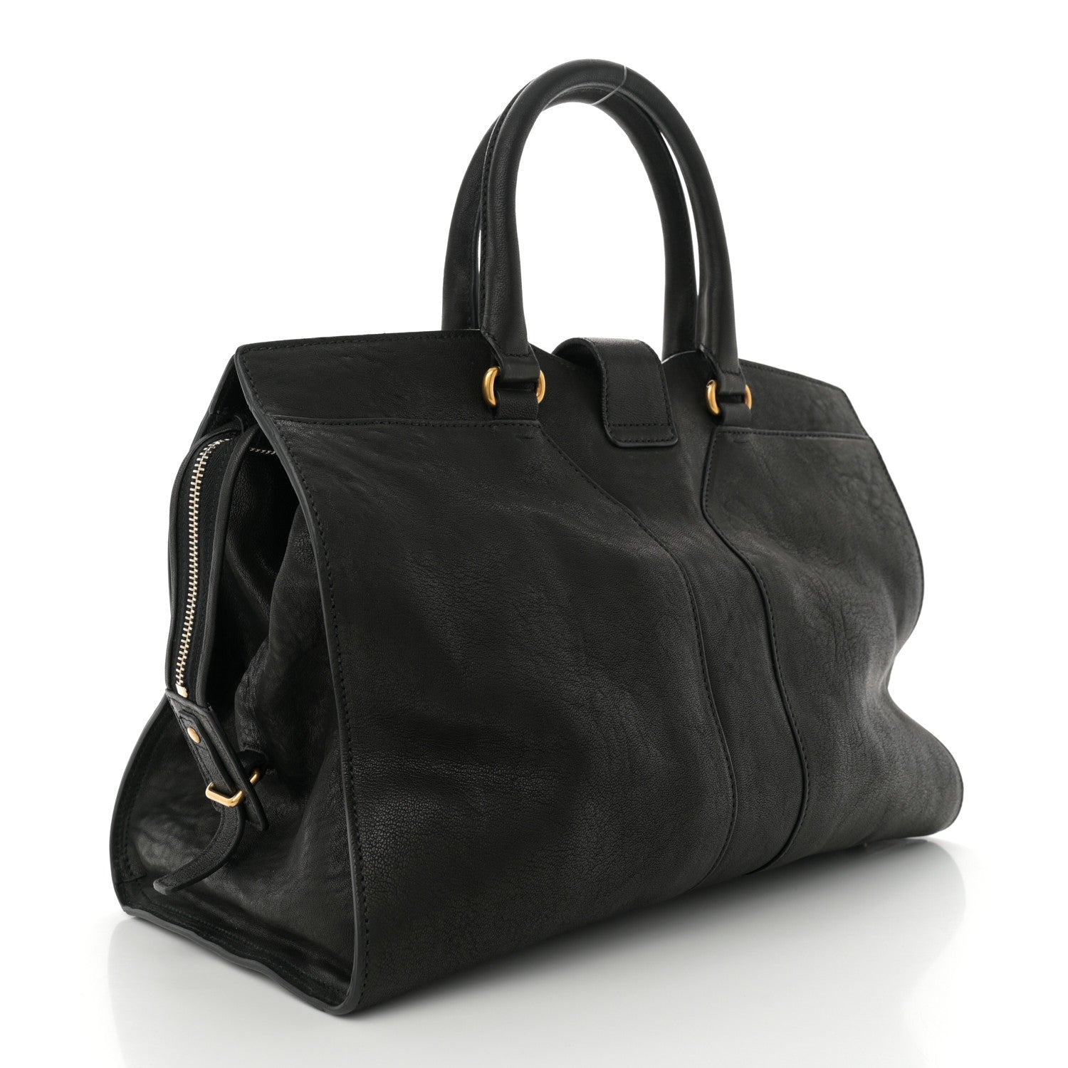 Saint Laurent Sheepskin Medium Cabas ChYc Black 3 of 10