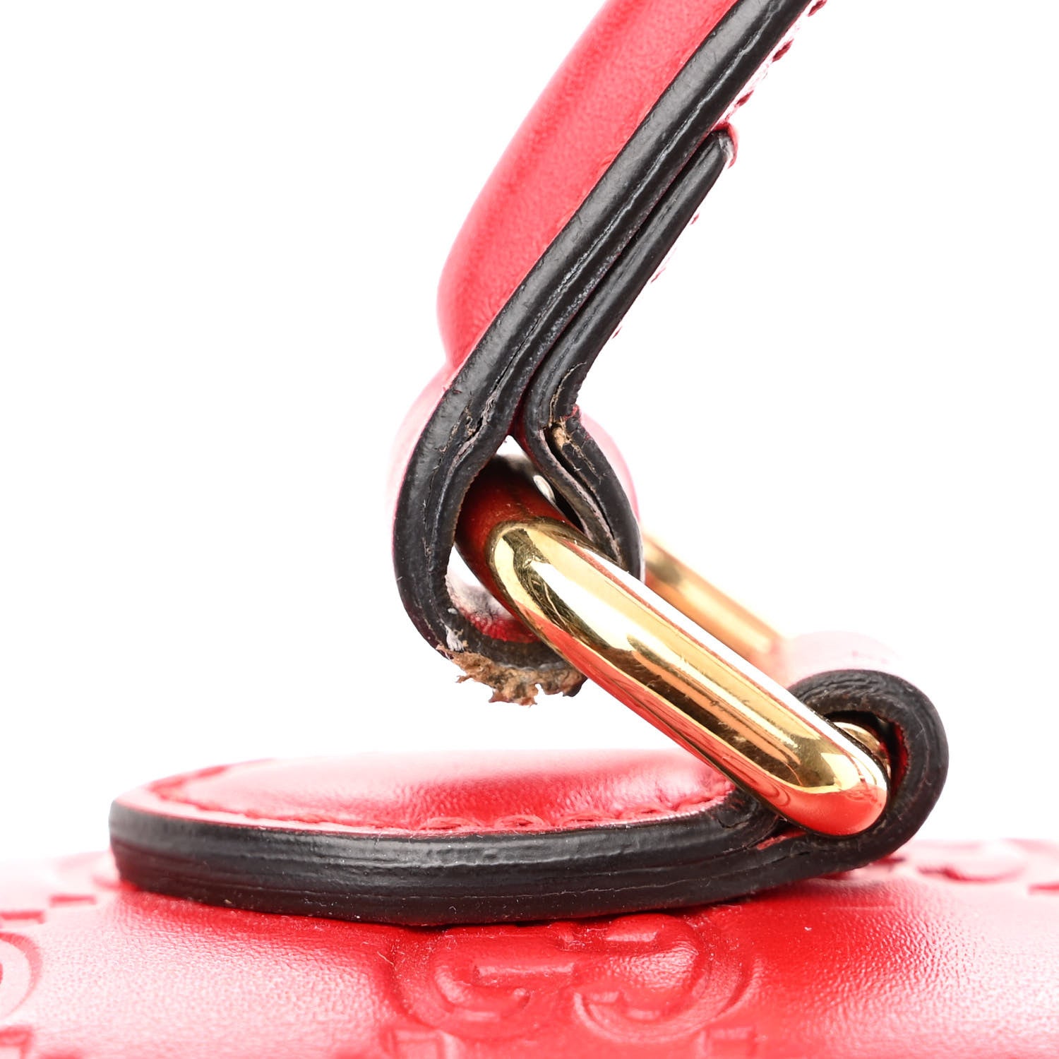 Gucci Guccissima Signature Small Padlock Top Handle Bag Hibiscus Red 10 of 10